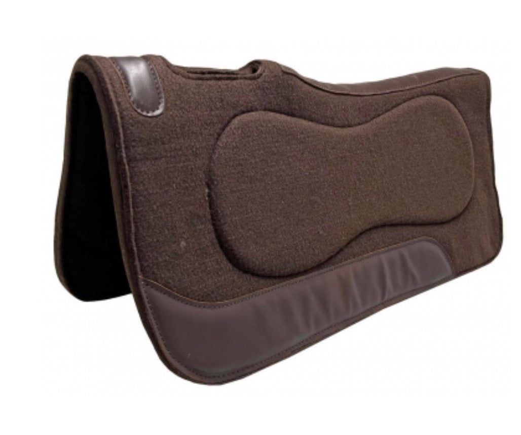 Brown Saddle Pad With Padded Bars 31x32