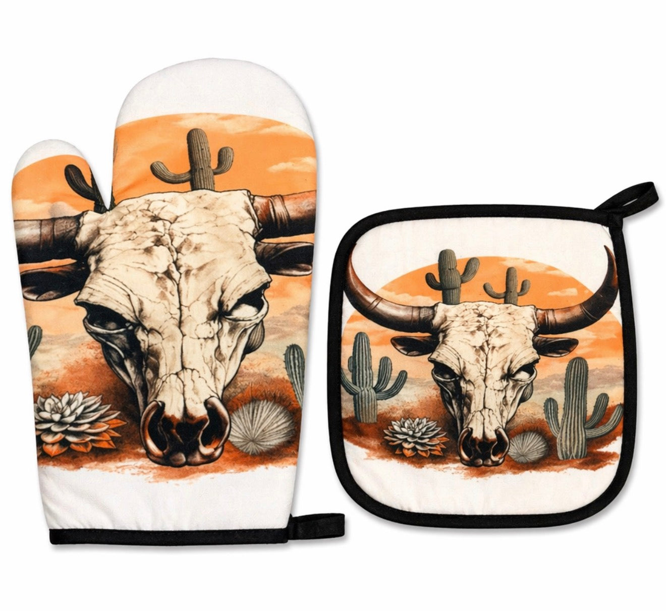 Cow Skull Potholders
