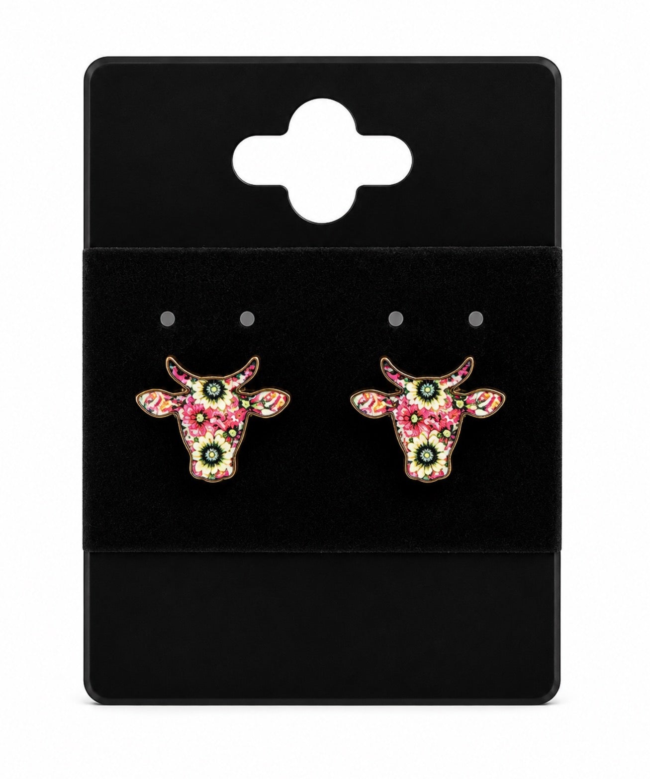 Pink Skull Earrings