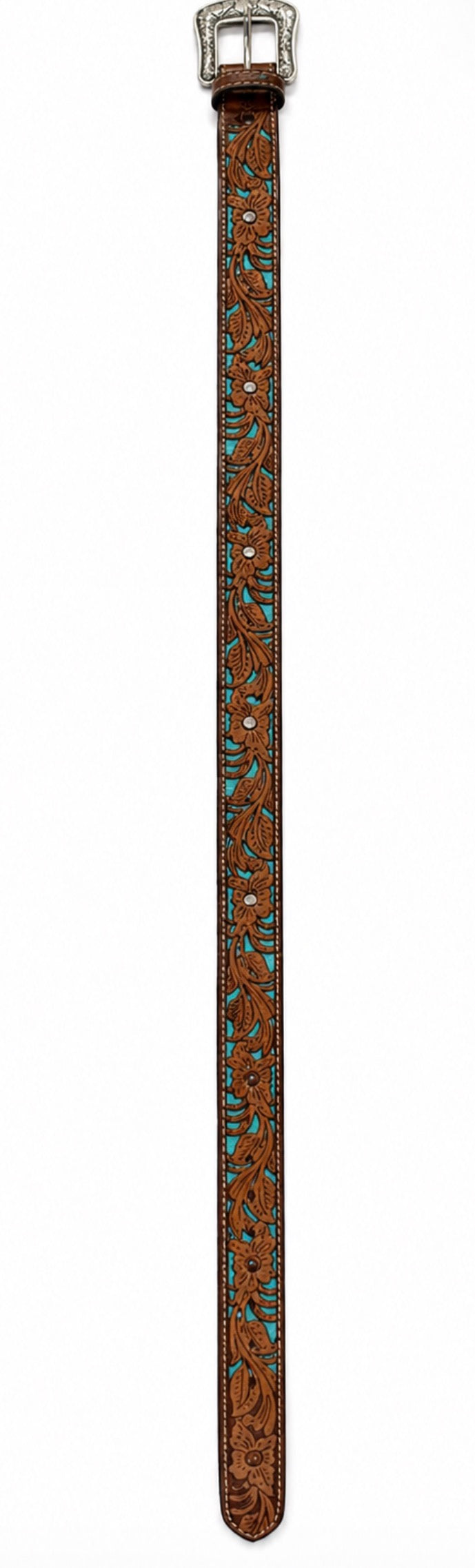 Teal Western Belt