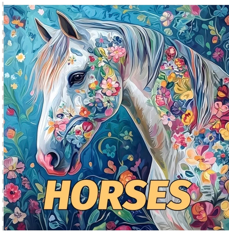 Horse Coloring Book 24 Page