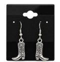 Silver Boot Earrings
