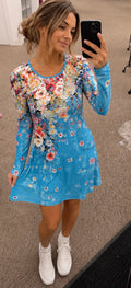 Blue Floral Dress
