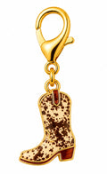 Leopard Boot Clip Keychain