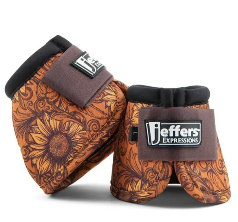 Floral Tan Bell Boots
