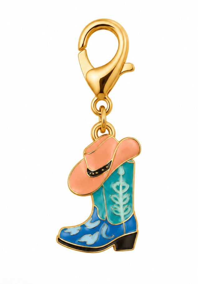 Blue Pink Clip Keychain