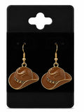 Brown Hat Earrings