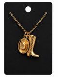 Boot And Hat Necklace