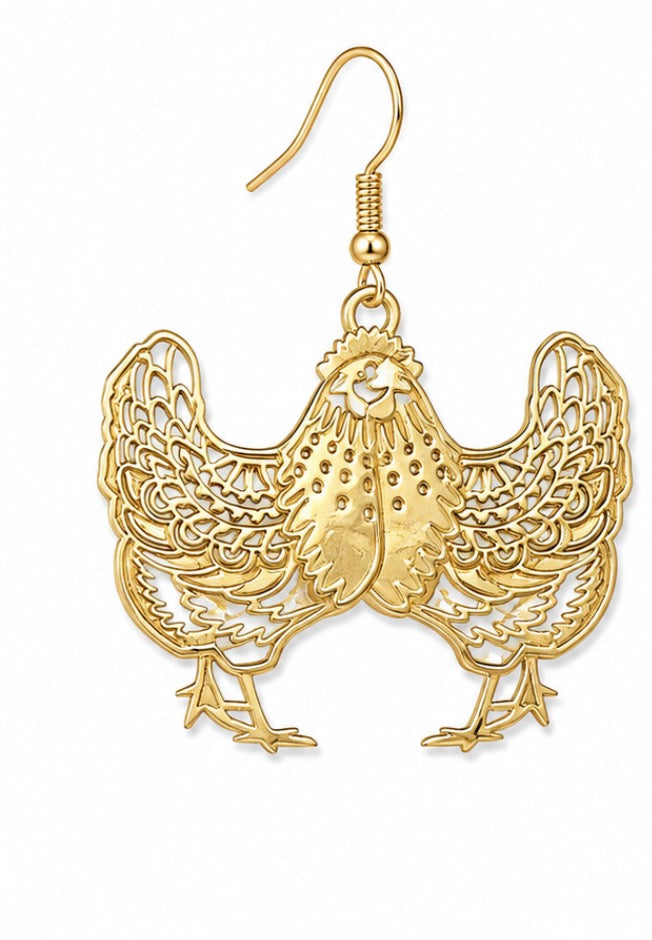 Rooster earrings