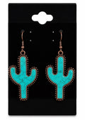 Teal Cross Earrings