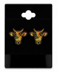 Cow Stud Colored Earrings