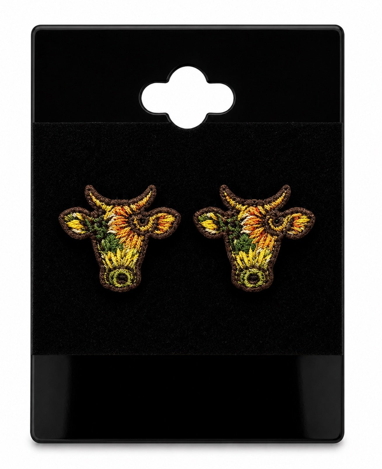 Cow Stud Colored Earrings
