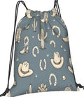 Blue Cowboy Hat Gym Bag