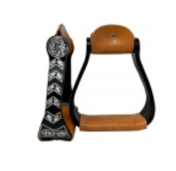 Engraved Black Stirrups