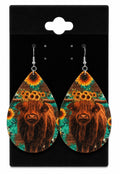 Highland Cow Dangle Earrings