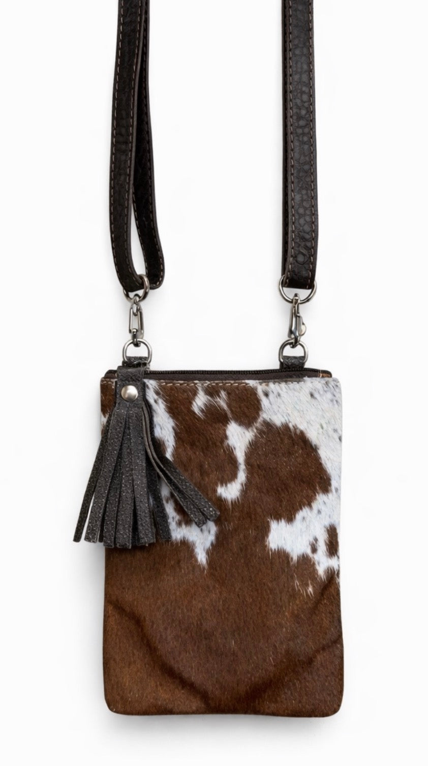Western Cowhide Phone Crossbody