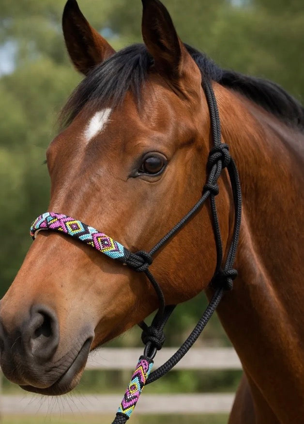 Pink Aztec Rope Halter