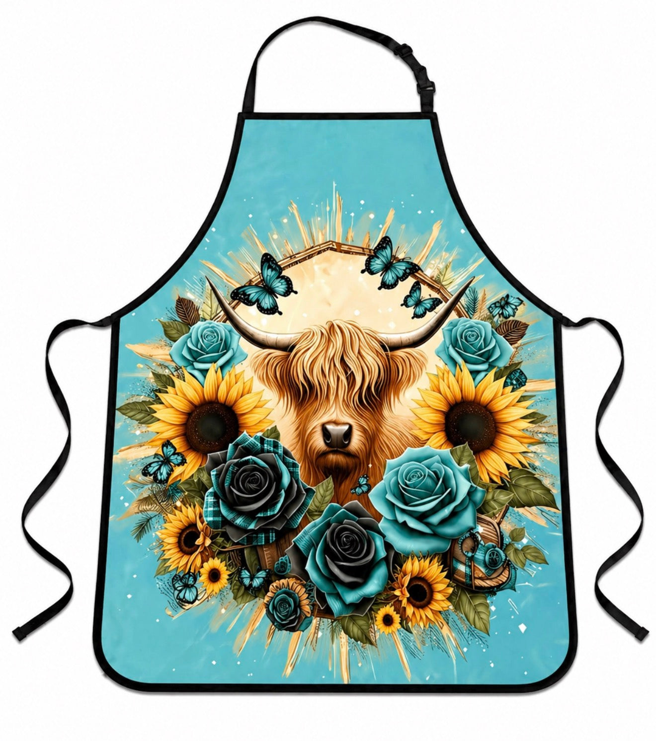 Blue Cow Apron