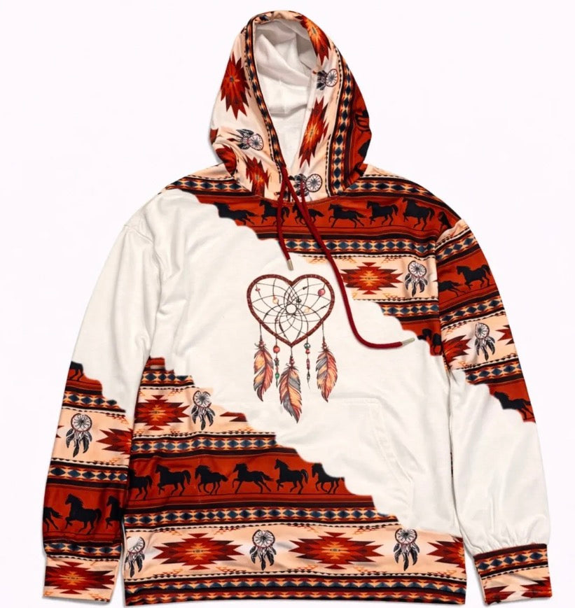 Aztec Orange Hoodie