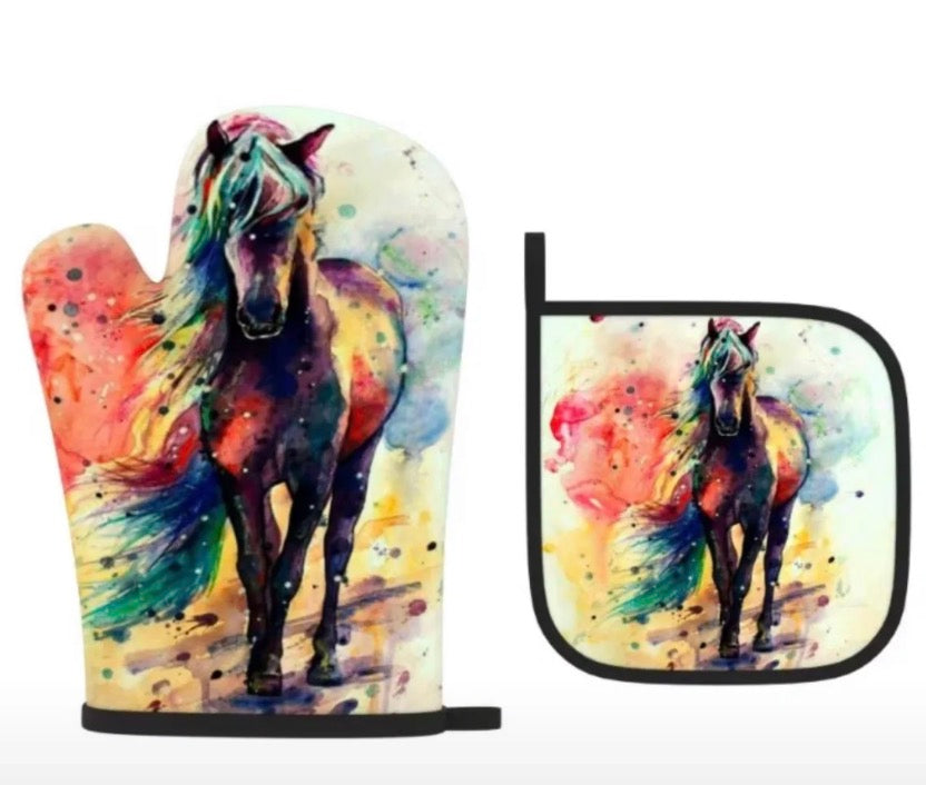 Colored Horse Pot Holders
