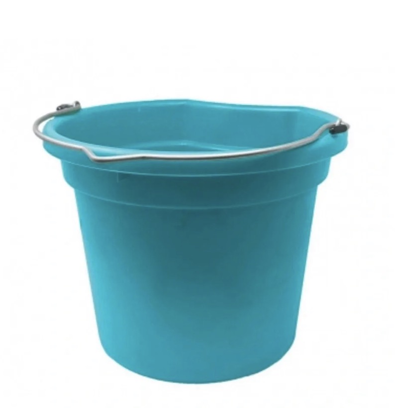 Teal 20 QT Flat Back Bucket