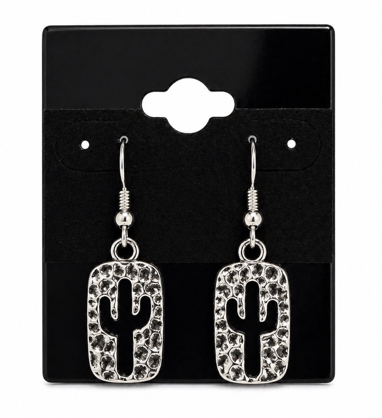 Silver Cactus Earrings