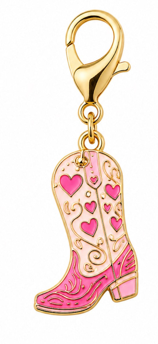 Cute Pink Clip Keychain