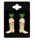 Boot Green Earrings