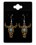 Cheetah Bull Earrings