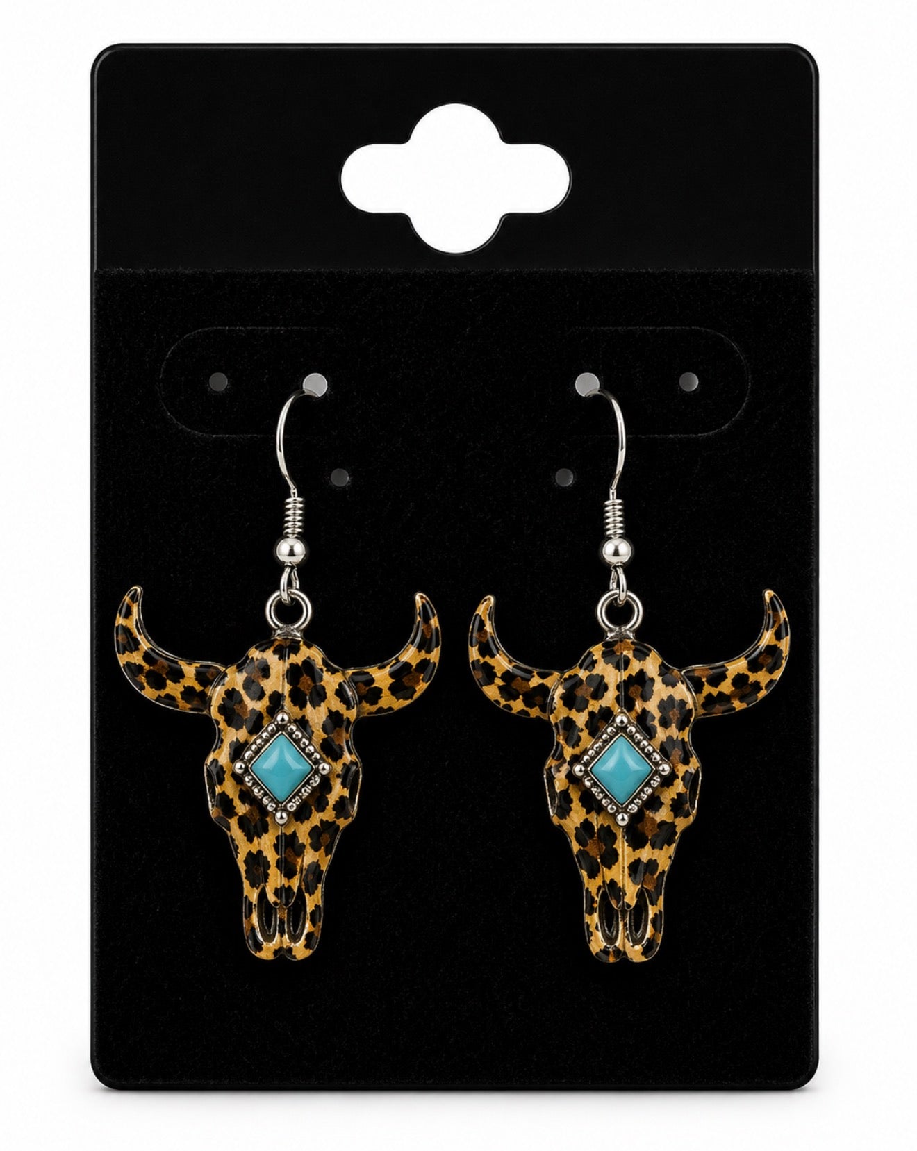 Cheetah Bull Earrings