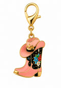 Cute Boot Pink Clip Keychain