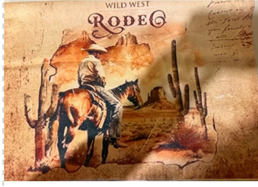 Wild West rodeo kitchen towel