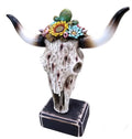 Cactus Cow Skull Statue