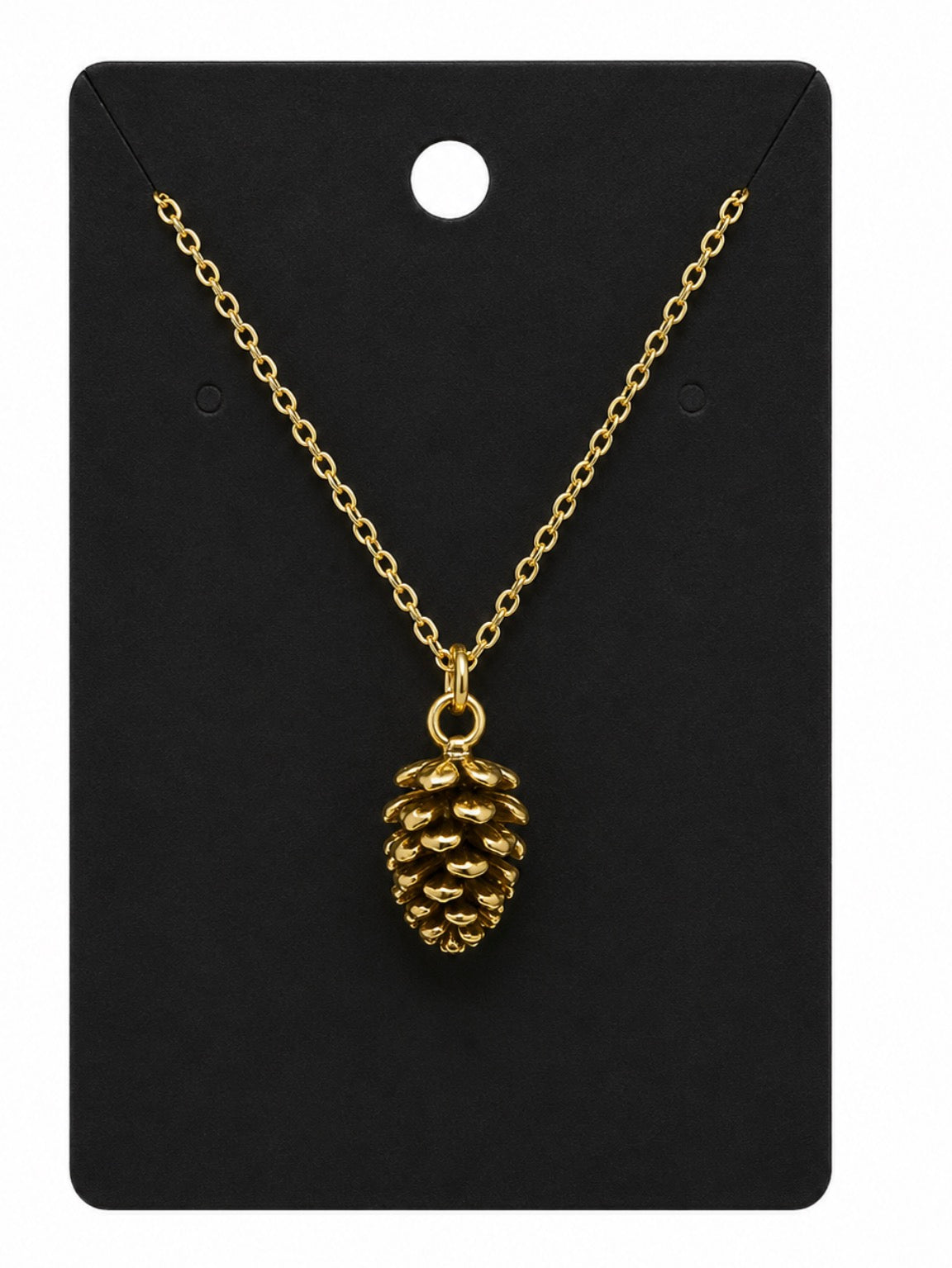 Golden Pinecone Necklace