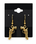 Gold Gun Earrings