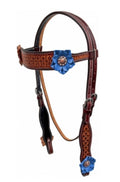 Blue Flower Headstall