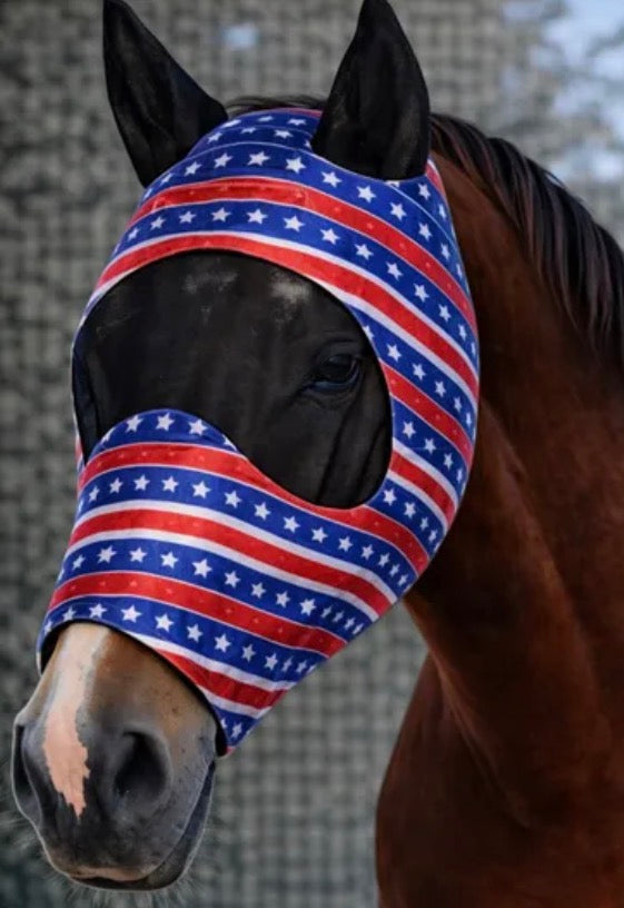Red White Blue Fly Mask