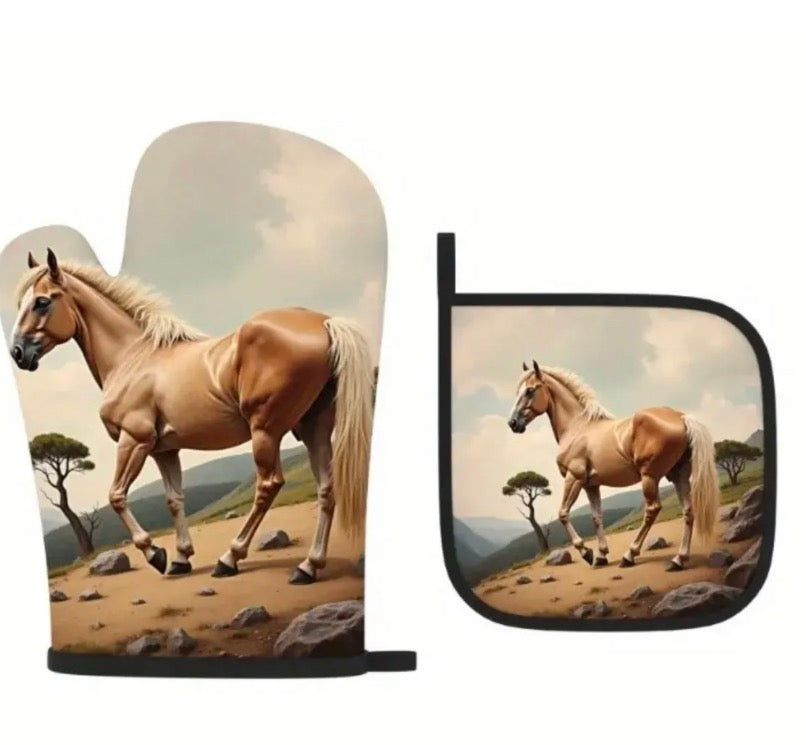 Palomino Horses Potholders
