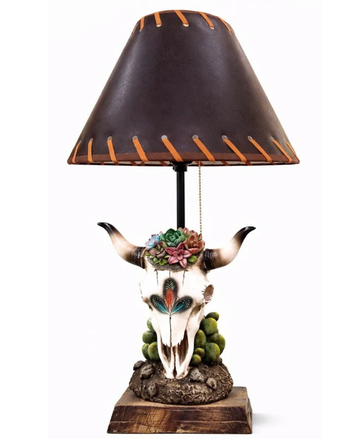 Cow Skull Lamp