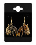 Gold Horse Dangle Earrings
