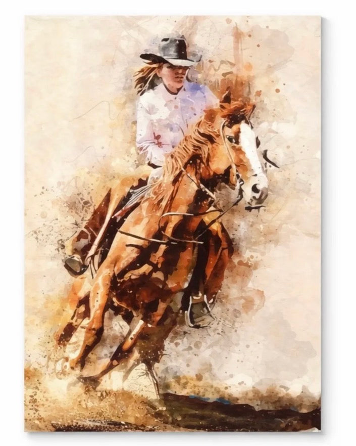 Horseback Canvas Print
