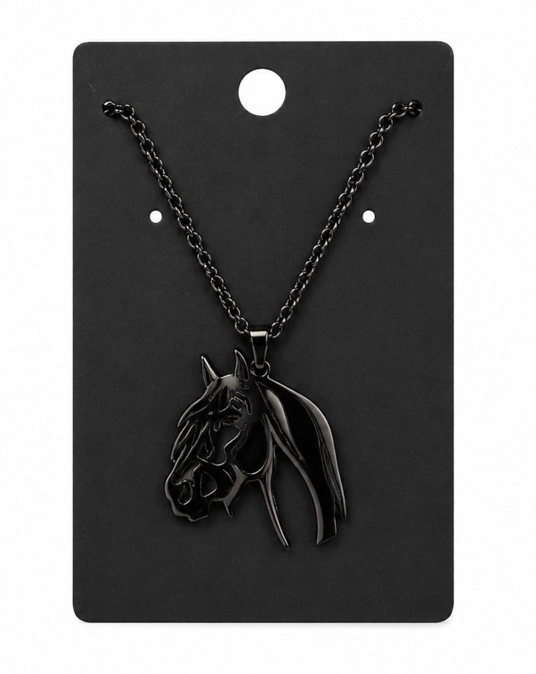 Black Horse Head Necklace