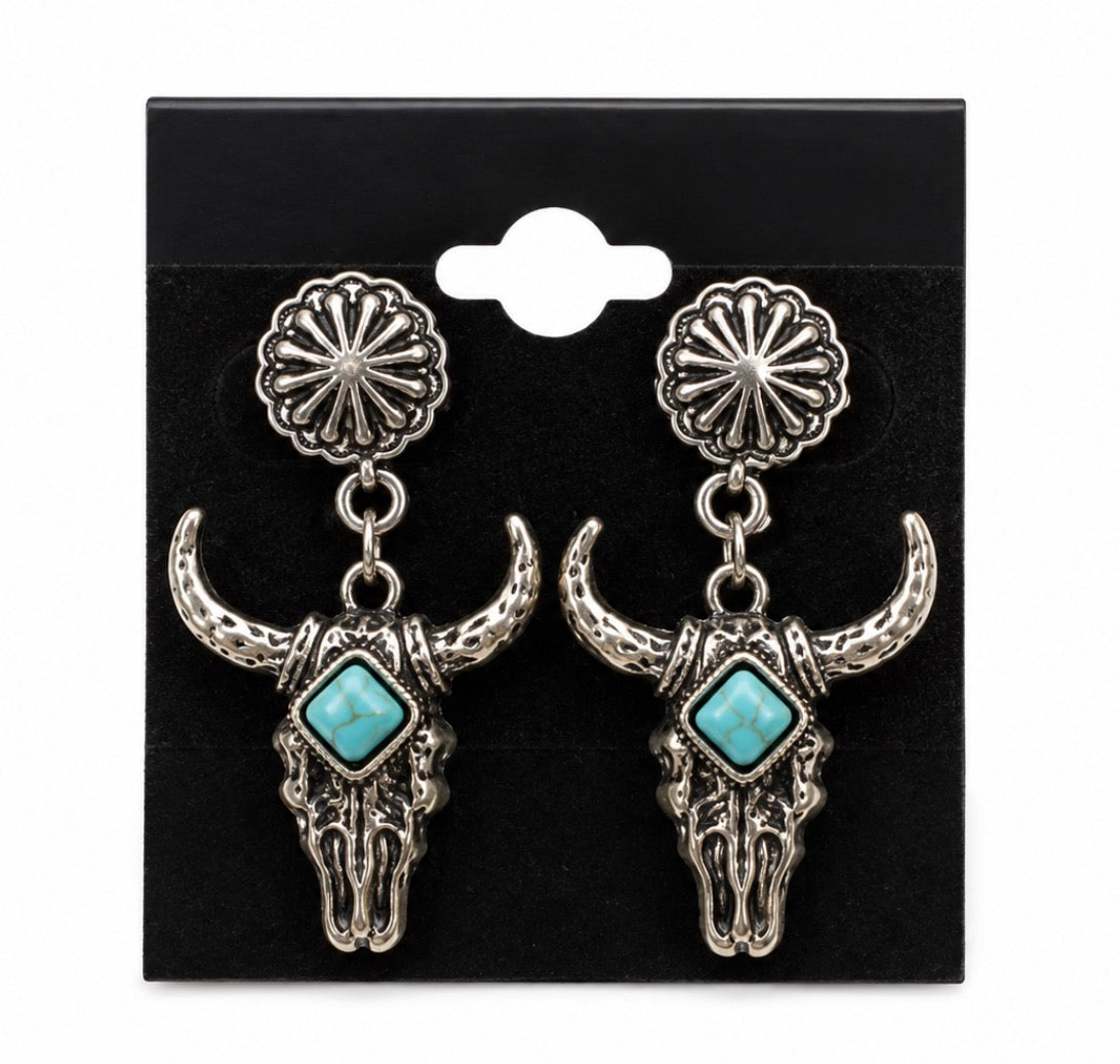 Western Bull Earrings