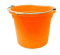 20 QT Orange Flat Back Bucket