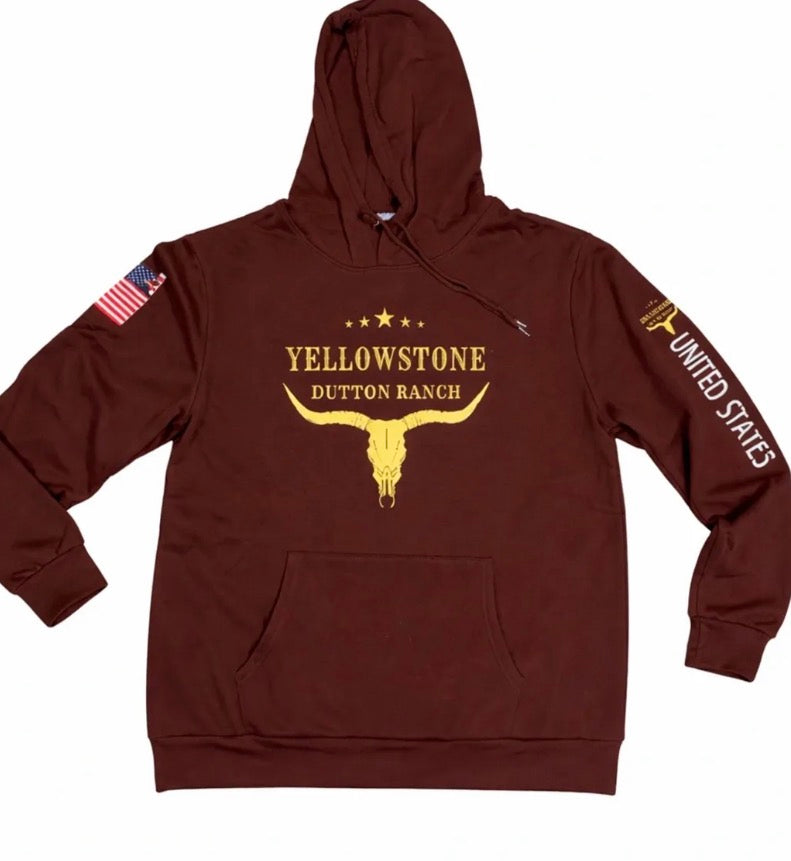 Maroon Yellowstone Hoodie
