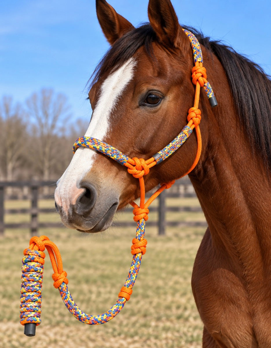 Orange Rope Halter Lead