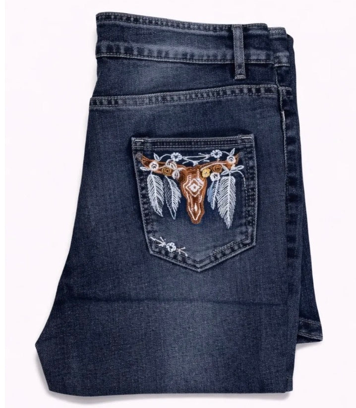 Feather Bootcut Jeans