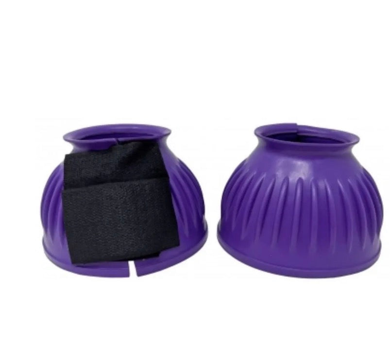 Ribbed Purple Bell Boots