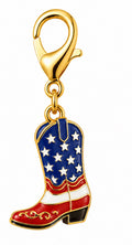 Flag Star Clip Keychain