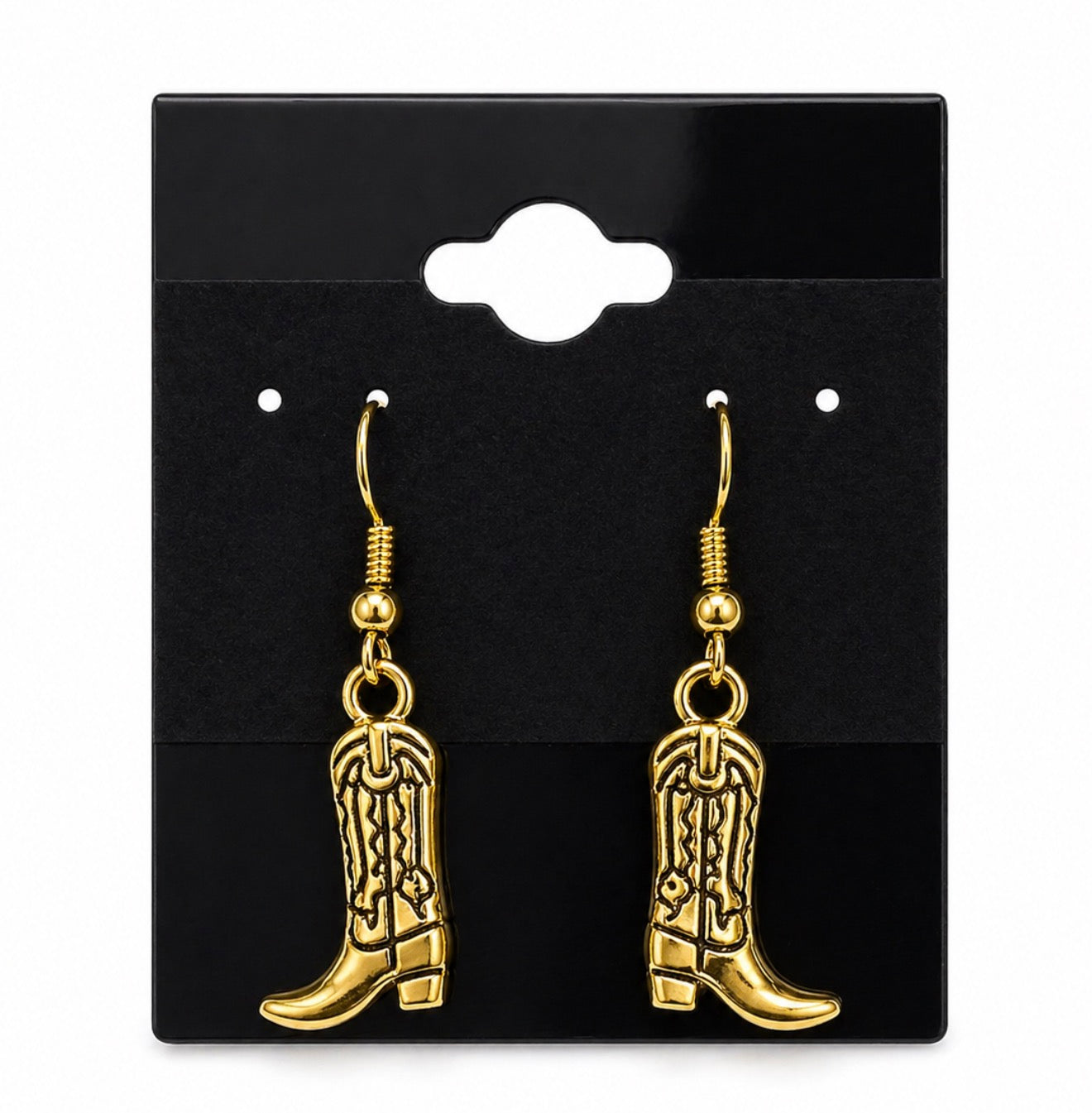 Gold Boot Earrings